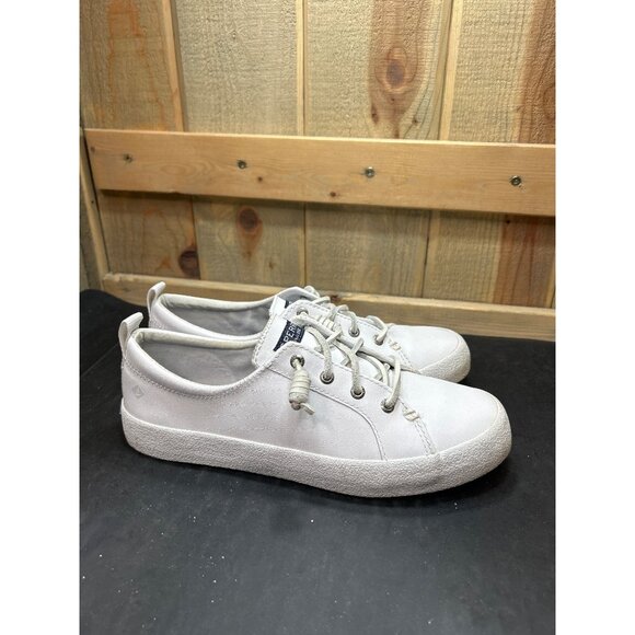 Sperry Top-Sider STS82371 Crest Vibe Women's White Sneakers 8.5 All Leather - Picture 1 of 10